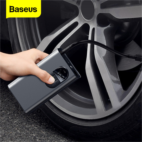 Baseus Car Air Compressor Portable Electric Air Pump Mini Auto Tyre Inflator Car Air Tire Pump For Car Bicycle Moto Boat ► Photo 1/6