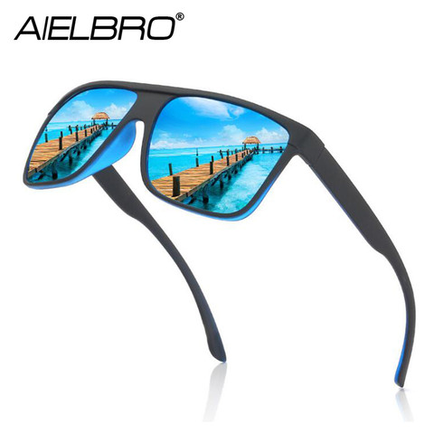 AIELBRO Men's Glasses Polarizing Glasses 2022 For Bicycle Fishing Driving Cycling Eyewear Bicycle Glasses gafas ciclismo hombre ► Photo 1/6