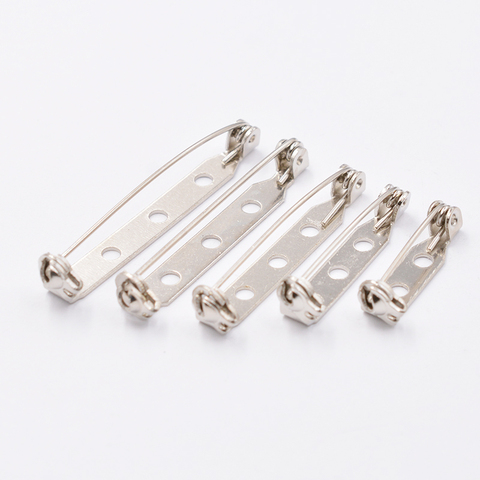 20pcs/lot 20 25 32 38mm Safe Lock Brooch Pins Base Back Bar Badge Holder for Jewelry Makings Findings Accessories Diy ► Photo 1/4