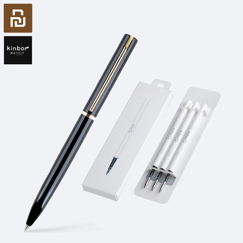 Youpin Kinbor Flowing Gold Signature Pen Out of Ink Smooth Rotating Low-key Elegant and Firm Office Business Learning Gift ► Photo 1/6