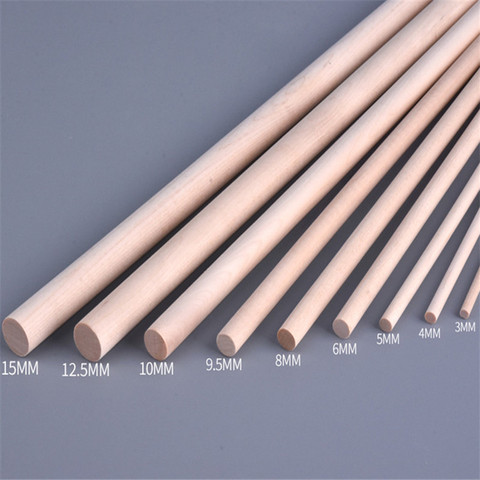 5pcs DIY Handmade Sand Plate Building Model Material White Birch Wood Cylindrical Log Stick Round Rod Original Color ► Photo 1/6