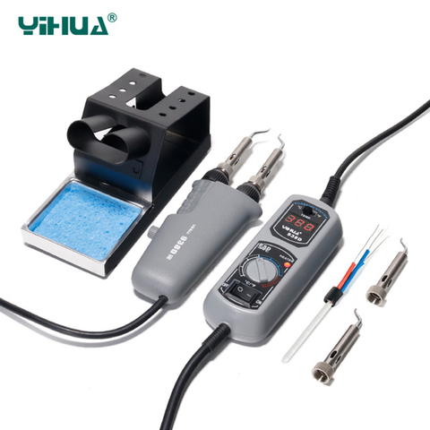 YIHUA938D Tweezers Mini Soldering Iron Station 110 220V EU US Plug Irons Portable Hot Tweezer For BGA SMD Repairing Tweezer Iron ► Photo 1/6