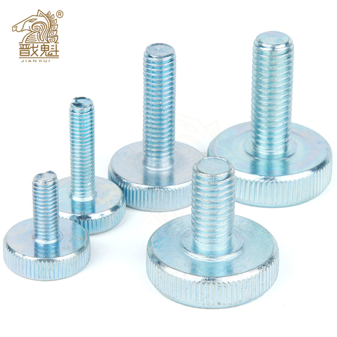 1/5pcs M3 M4 M5 M6 M8 M10 DIN653 GB835 Knurl Flat Head Hand Tighten Thumb Screw Curtain Wall Glass Thumbscrew Adjust Toolless ► Photo 1/5