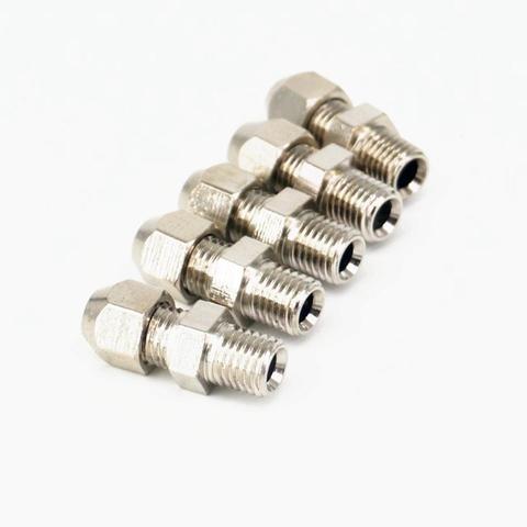 5pcs M6 Metric Male Thread Brass Fit 4mm OD Tube Coupler Adapter Connector Compression fitting For Tubing ► Photo 1/1