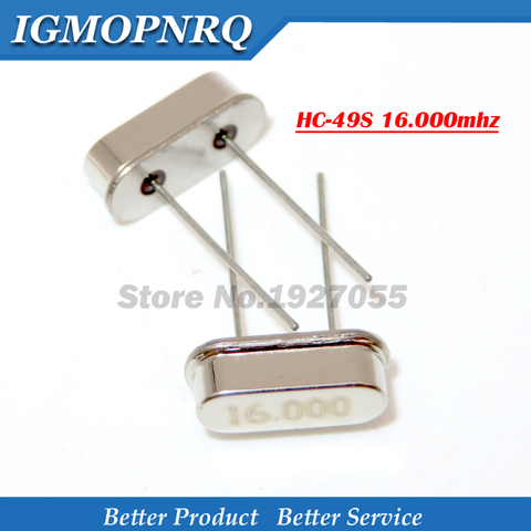 10pcs Hc-49s 16.000mhz quartz crystal oscillator HC49S 49S 16M 16MHz crystal resonator NEW ► Photo 1/1