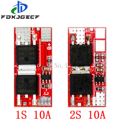 10A 1S 2S 4.2V PCB PCM BMS Charger Charging Module 18650 Li-ion Lipo 1S 2S BMS Lithium Battery Protection Circuit Board ► Photo 1/4