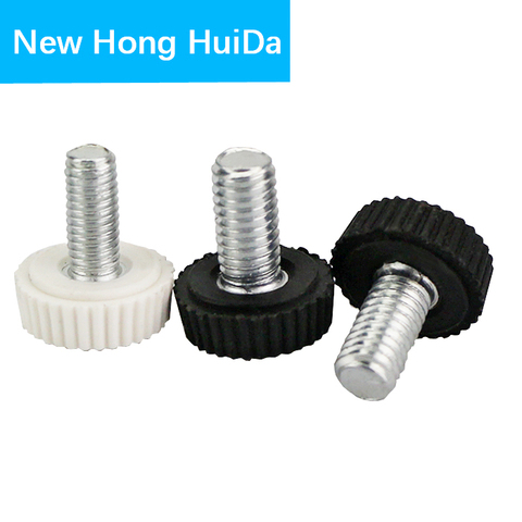 White Black Bakelite Hand Screw Round Fillister Head Plastic Knurled Knoba Hand Screw Bolt Tighten Thumb Screw M4 M5 M6 ► Photo 1/6