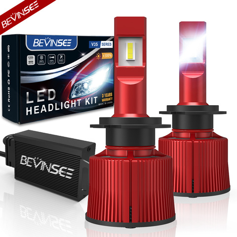 Bevinsee V35 100W 15000LM H7 LED Headlights VC Cooling Tech 9005 9006 9012 H4 Led Lamps CSP 6000k H8/H9/H11 Car Bulbs Fog Light ► Photo 1/6