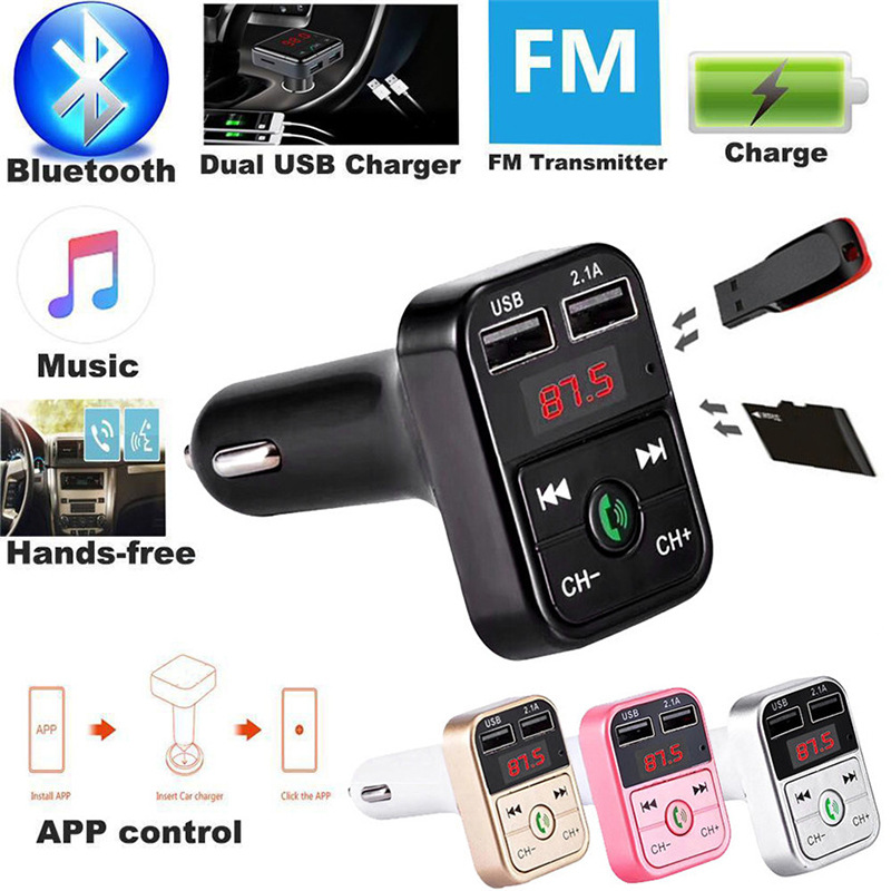 12V Wireless Bluetooth Car Kit Charger MP3 FM Transmitter LCD Dual USB Handsfree 