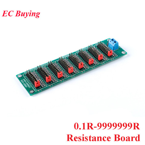 0.1R-9999999R Programmable Resistor Resistance Board Module 1/2W 1% 8pcs Jumper Caps 0.1-9999999MΩ ► Photo 1/4