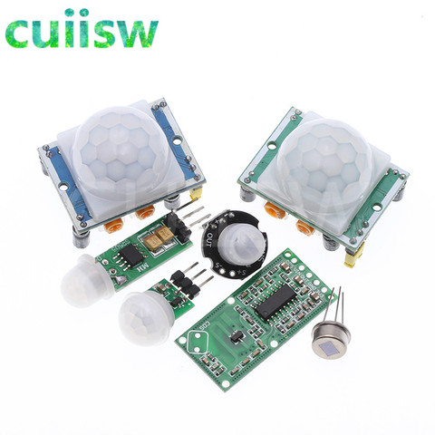 HC-SR501 HC-SR505 AM312 RE200B RCWL-0516 SR602 Adjust IR Pyroelectric Infrared Mini PIR module Motion Sensor Detector Module ► Photo 1/6