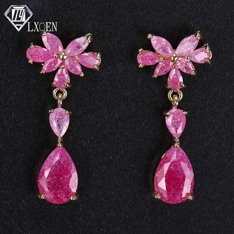 LXOEN Women New Outdoor Activities Choice Tropical Style Dazzling Earring Energetic Muliticolor Cubic Zircon Waterdrop Shape ► Photo 1/6