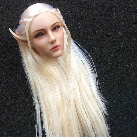 1/6 Scale Elf Queen Emma Head Sculpt Long Ears Female Soldier Head Carving Model for 12in Phicen Tbleague Doll Action Figure ► Photo 1/5