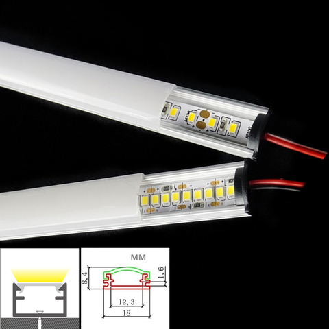 12VDC 50CM 20Inch Led Linear Strip ,2W/6W/9W Cabinet Closet Under Cupboard Wardrobe  Count Showcase U Flat Connective Bar Light ► Photo 1/6