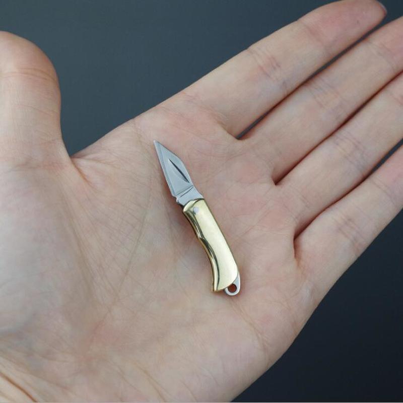 Mini Zipper Knife Utility Outdoor Survival EDC Gadget Keychain