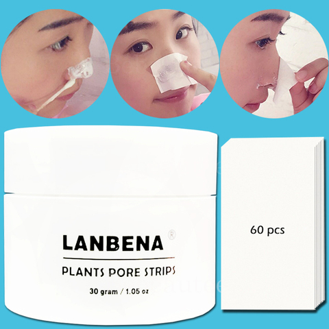 Nose Mask Deep Cleansing Peeling Blackhead Remover LANBENA Plants Pores Strips LAMBENA From Acne Black Dot Point for Face Labena ► Photo 1/6