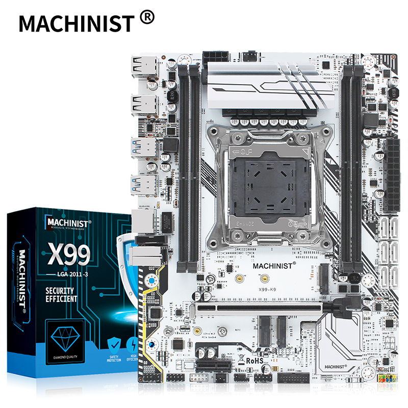 Buy Online Machinist X99 Motherboard Lga 11 3 With Dual M 2 Support Four Channel Ddr4 Ecc Non Ecc Ram E5 2678 V3 E5 26 2650 V3 X99 K9 Alitools