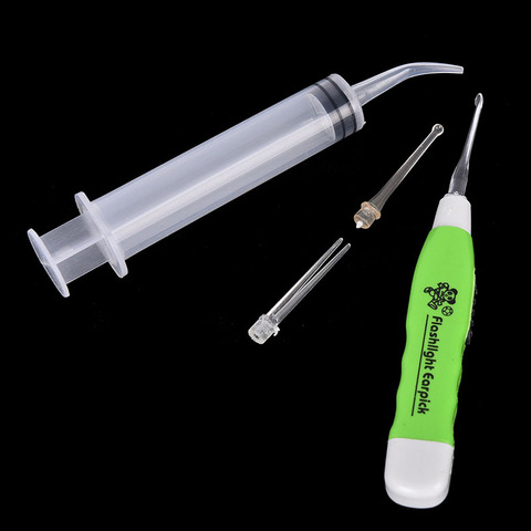New Tonsil Stone Remover Tools LED Light Ear Wax Remover Stainless Steel Earpick Irrigator Syringe Clean Care Tool ► Photo 1/6