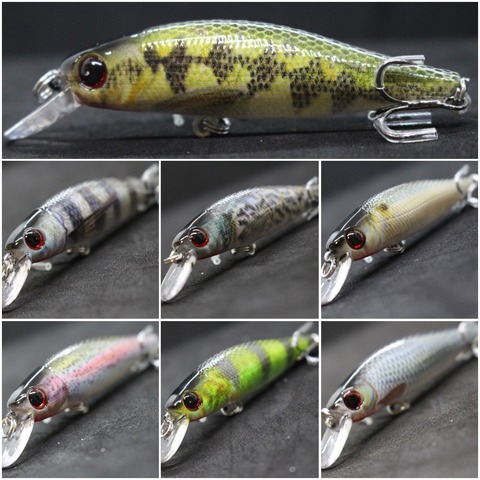 wLure 9g 8cm 0.5 Meter Depth Lifelike Painting 2 Black Nickle #8 Cutting Blade Hooks 3D Hard Eyes Minnow Fishing Lure HM606 ► Photo 1/6