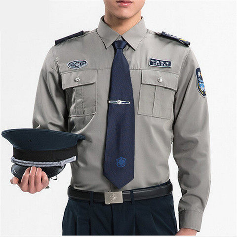 Men Security Shirt Male White Long Sleeve Clothing For Work Army Combat Military Uniform ► Photo 1/3