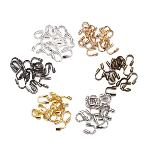 100pcs/lot 4.5x4mm Wire Protectors Wire Guard Guardian Protectors loops U Shape Accessories Clasps Connector For Jewelry Making ► Photo 1/6