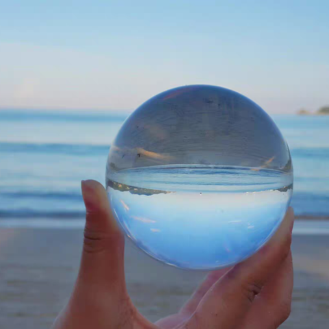 Crystal Ball Large Transparent Crystal Ball Lucky Rainbow Photo Magic Quartz FengShui Photography Glass Sphere ► Photo 1/6