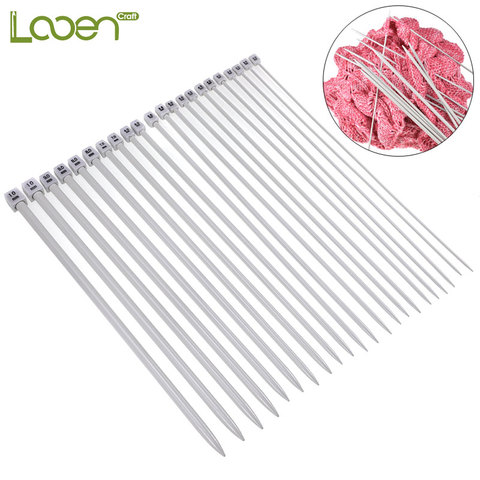 Looen 22pcs/lot 3.0mm-10.0mm Knitting Needle Set 35cm Single Point DIY Weave Sweater Clothes Needle Hooks For Knitting 11 Pairs ► Photo 1/6