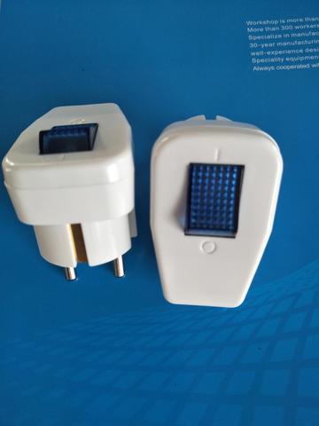 Plugs with Blue Lamp,EU Type of Adaptor ► Photo 1/2
