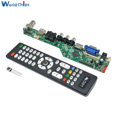 Universal LCD Controller Board Resolution TV Motherboard VGA/HDMI/AV/TV/USB HDMI Interface Driver Board Drive Control Module ► Photo 1/6