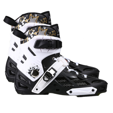 Slalom slalom skates upper boot fsk inline skates shoes roller skating patines shoe white blue 44 45 270mm 275mm foot length ► Photo 1/6