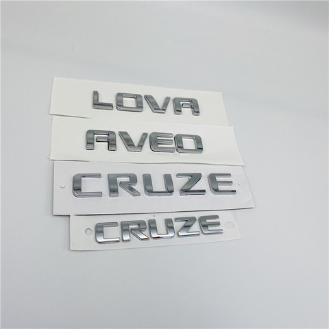 For Chevrolet Lova Aveo Sail Cruze Malibu Rear Trunk Chrome Emblem Badge Logo Letter Nameplate ► Photo 1/6