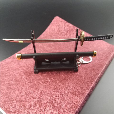 ONE PIECE Special Roronoa Zoro Sword Keychains Buckle With Toolholder Scabbard Katana Sabre Car Key Chains Gift Keyrings Q-053 ► Photo 1/6