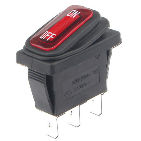 KCD3  ship type  3pin ON/OFF 16A 250V AC  light waterproof power switch KCD1-11N ► Photo 1/4