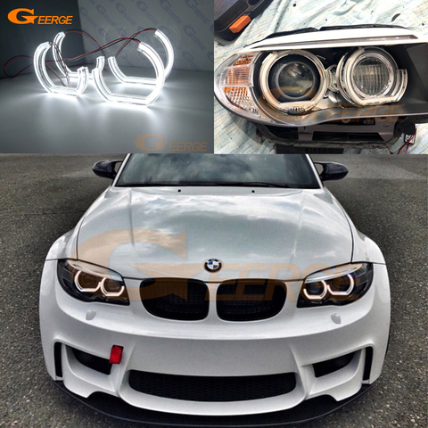 For BMW 1 Series E82 E88 E87 E81 Excellent quality car Accessories Ultra Bright DTM M4 Style led Angel Eyes kit DRL halo rings ► Photo 1/6