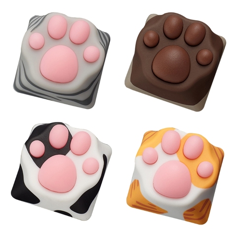 ABS Silicone Cat Paws Pad Mechanical Keyboard KeyCaps for cherry MX Switches 1XCB ► Photo 1/6