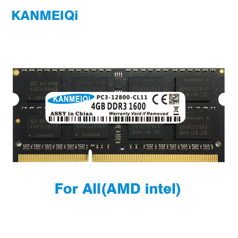 KANMEIQi DDR3 4GB 8GB Notebook RAM DDR3L 1333/1600MHZ 1.35v 204pin Laptop Memory SO-dimm New 2G 1.5V ► Photo 1/6