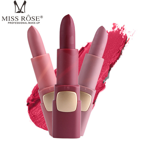 MISS ROSE Matte Lipstick 18 Colors Red Moisturizing Nude Brands Sexy Make-up Makeup Cosmetic Gift for Women Hot Selling ► Photo 1/5