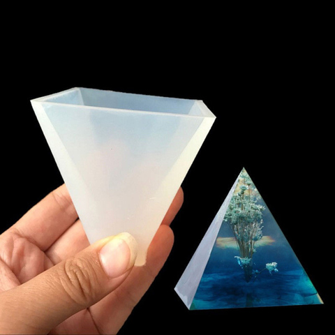 DIY Pyramid Shaped Silicone Mold Crystal Epoxy Resin Molds