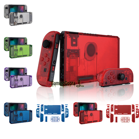 Transparent Console Back Plate W/ Controller Housing Shell W/ Buttons for NS Switch Console & JoyCon ► Photo 1/6