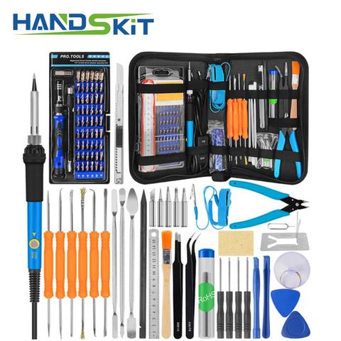 Soldering Iron Kit  60W Adjustable Temperature Electric Soldering Iron with 60 in 1 Screwdriver kit mobile repair Tools set  Bag ► Photo 1/6