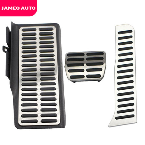 Jameo Auto Stainless Steel Car Fuel Gas Pedal Pads Foot Rest Pedals Covers for Volkswagen Vw New Jetta MK6 LHD Car Styling ► Photo 1/4