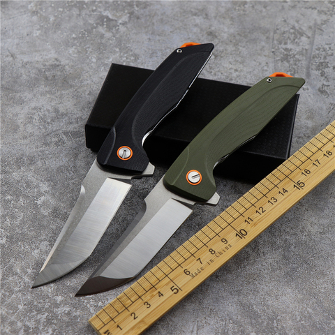 JJ035 bearing folding knife D2 steel folding knife G10 handle tactical camping knife self-defense rescue hunting kitchen fruit k ► Photo 1/6