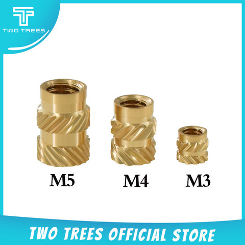 Mellow Brass Hot Melt Inset Nuts Heating Molding Copper Thread 3D Printer Parts SL-type Double Twill Knurled Injection Brass Nut ► Photo 1/6