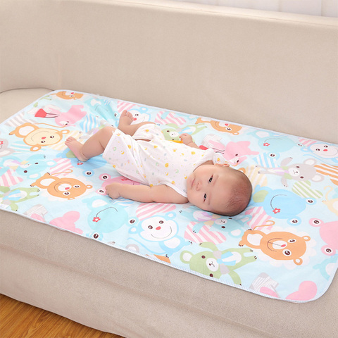 60*90cm Baby Changing Mat Cartoon Cotton Waterproof Sheet Baby Changing Pad Table Diapers Urinal Game Play Cover Infant Mattress ► Photo 1/6