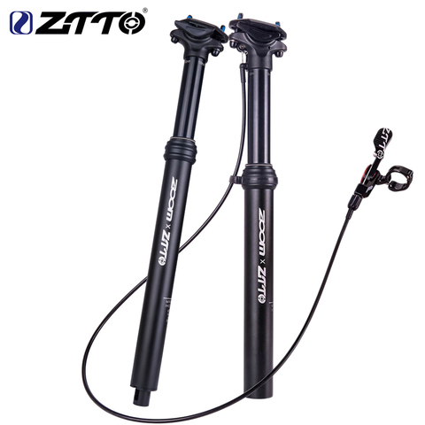 ZTTO MTB Dropper Seatpost Adjustable Suspension Seat Post Internal Routing External Cable Remote Lever 100mm Travel 30.9 31.6 ► Photo 1/6