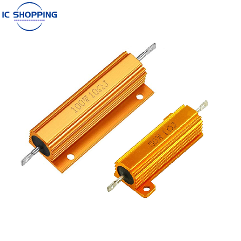 NEW 50W 100W Aluminum Power Metal Shell Case Wirewound Resistor 0.02 0.4 1.6 2.4 3.9 11 32 90 360 5.1K 5.6K 8.2K 33K 39K 47K Ohm ► Photo 1/6