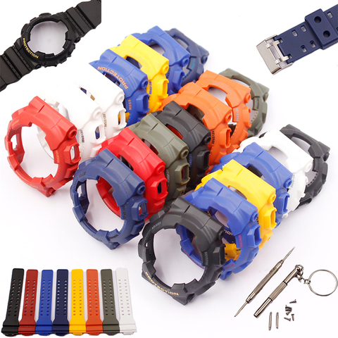 Watch Accessories For Casio G-shock GD120  100  110  100C Resin Strap Case Kit Men's waterproof sports watch belt ► Photo 1/6