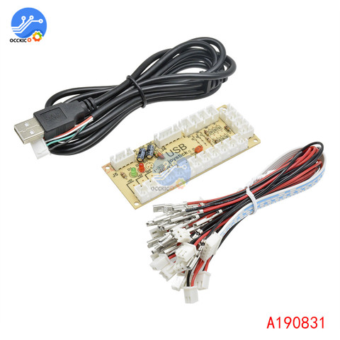 Zero Delay Arcade USB Encoder PC to Joystick Arcade Rocker Circuit Board Control Panel For MAME 2pin + cables ► Photo 1/6