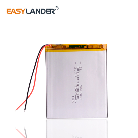 3.7V 407080 3000 mAh lithium ion batteries  Polymer Lithium li ion Battery For GPS Tablet PC Speaker E-book MID IPAQ ► Photo 1/6