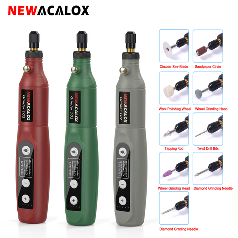 NEWACALOX Mini Grinder Machine Electric Drill USB Charging Variable Speed Engraving Pen Rotary Tools Kit Grinder Set for Milling ► Photo 1/6